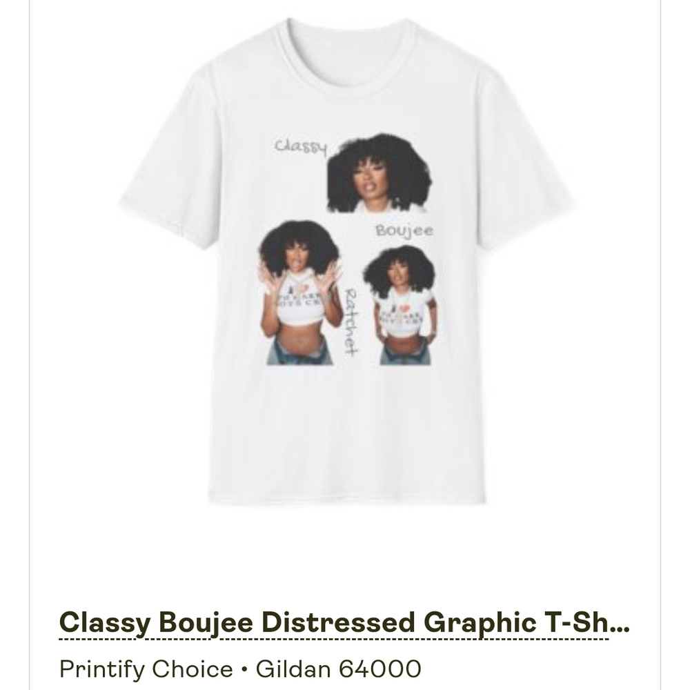 White Short Sleeve Tee with Artistic Graphic